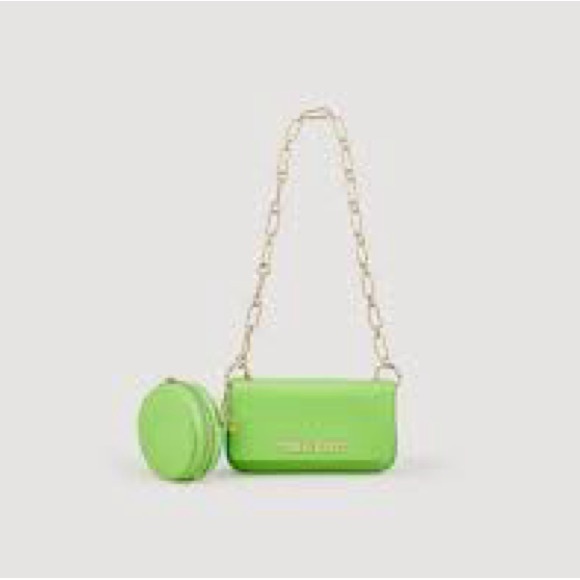Sandro Paris Handbags - Sandro Paris Lime Green Crossbody Bag with coin purse